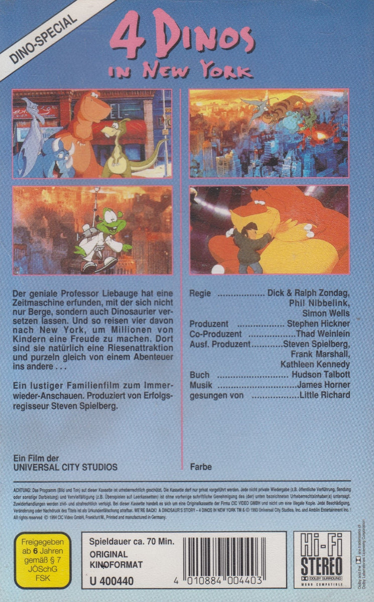 4 Dinosaurs in New York (VHS - 1994 - DE)