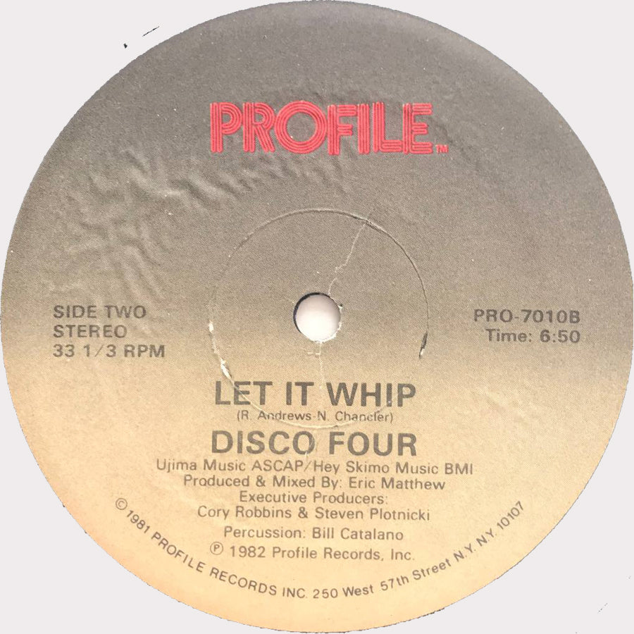 Disco Four - Whip Rap / Let It Whip (Vinyl 12" - 1982 - US)