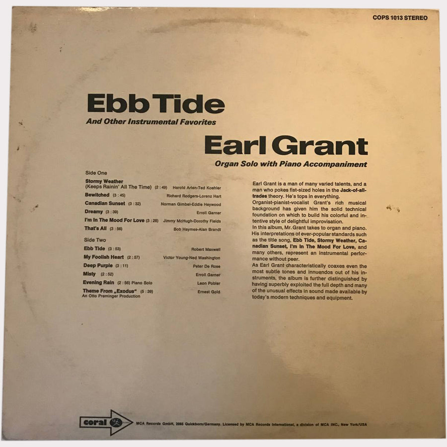 Earl Grant - Ebb Tide And Other Instrumental Favorites (Vinyl LP - DE)