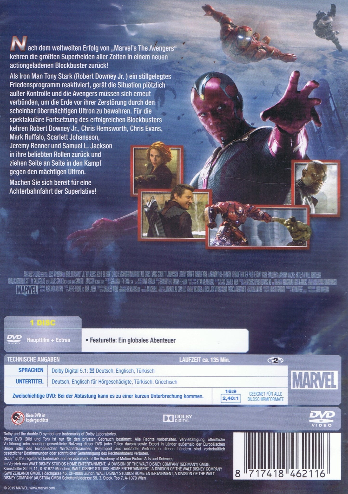 Avengers: Age of Ultron (DVD - 2015 - DE)