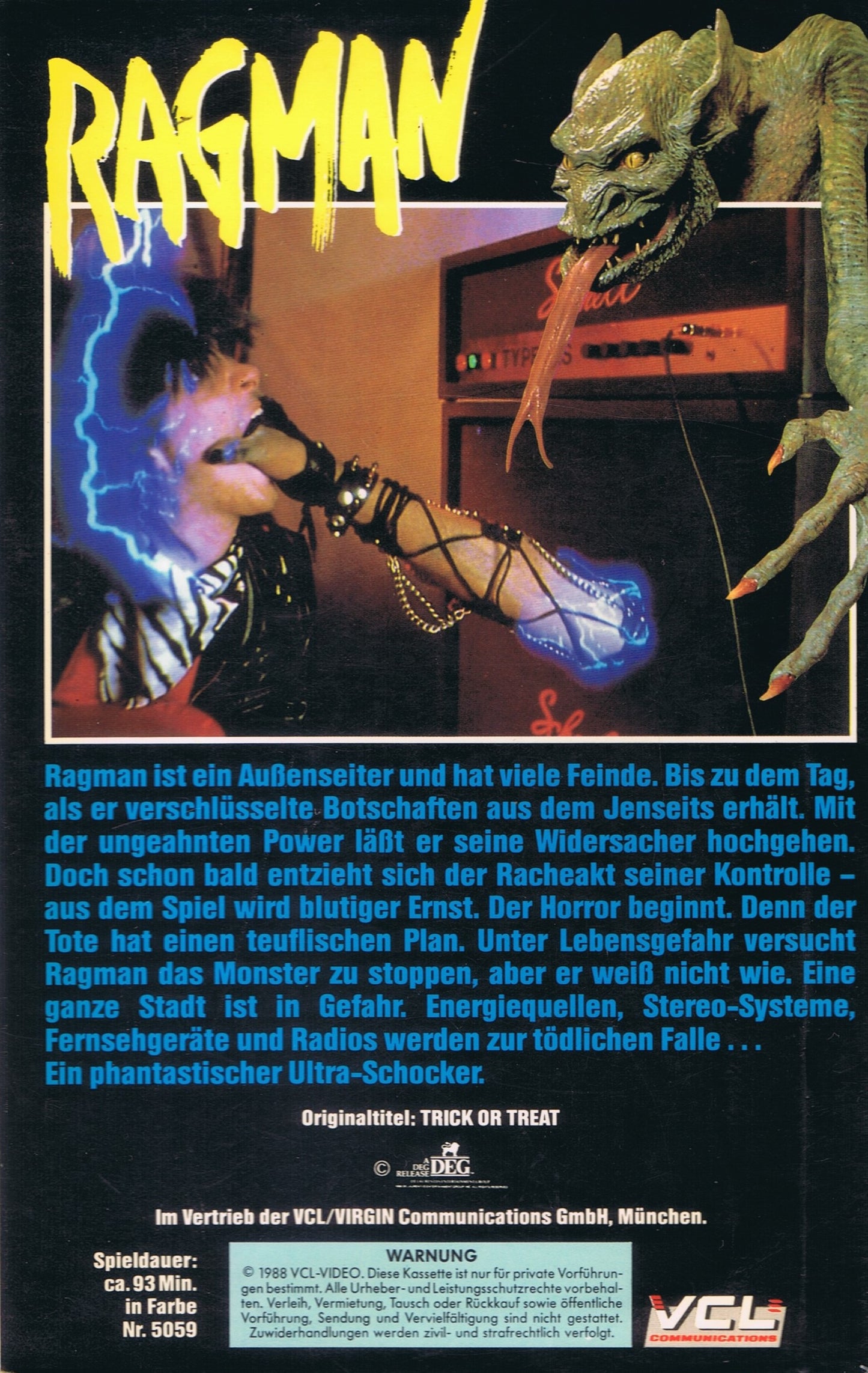 Ragman - Deadly Frequency (VHS - 1988 - DE)