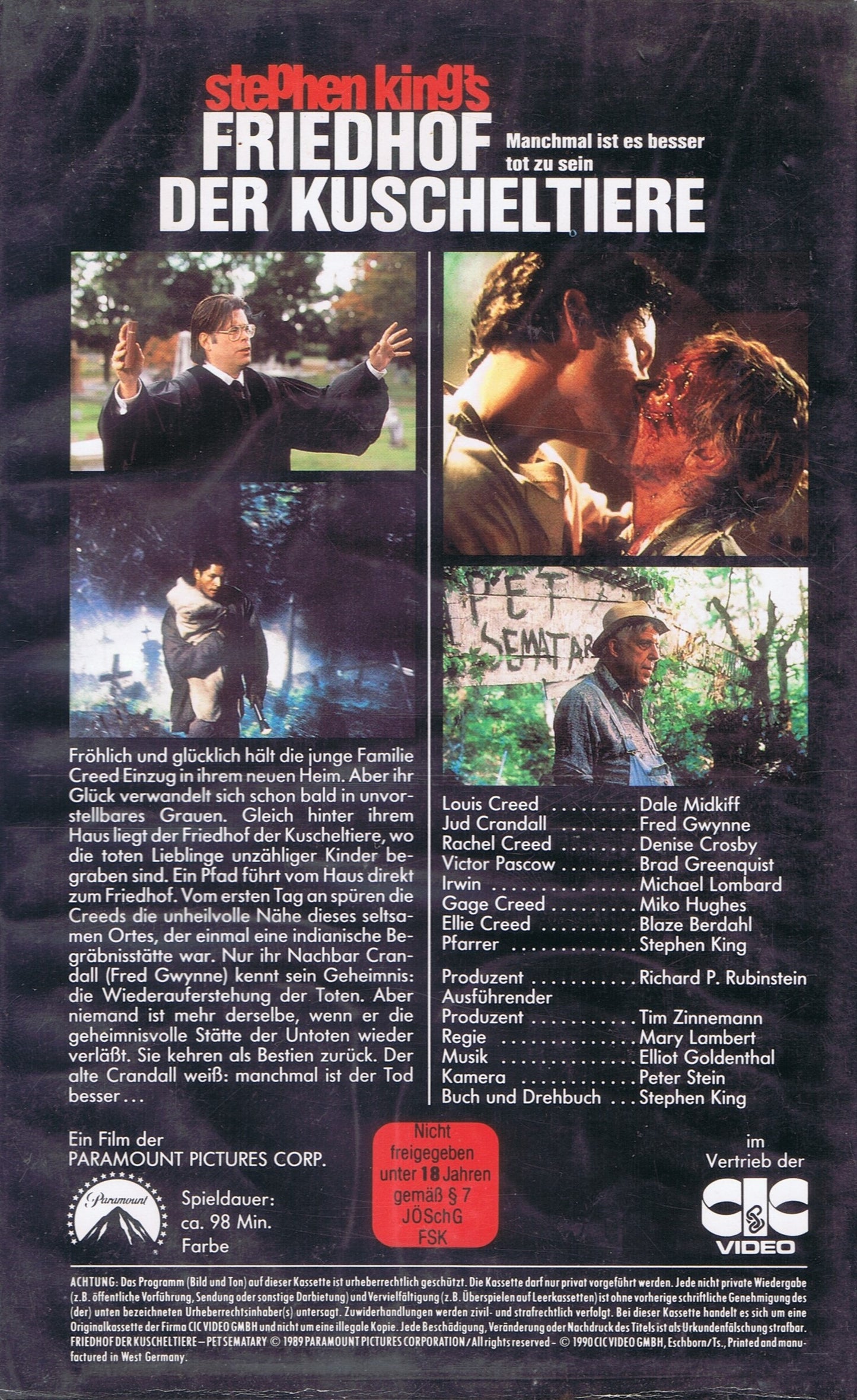 Friedhof der Kuscheltiere (VHS - 1990 - DE)