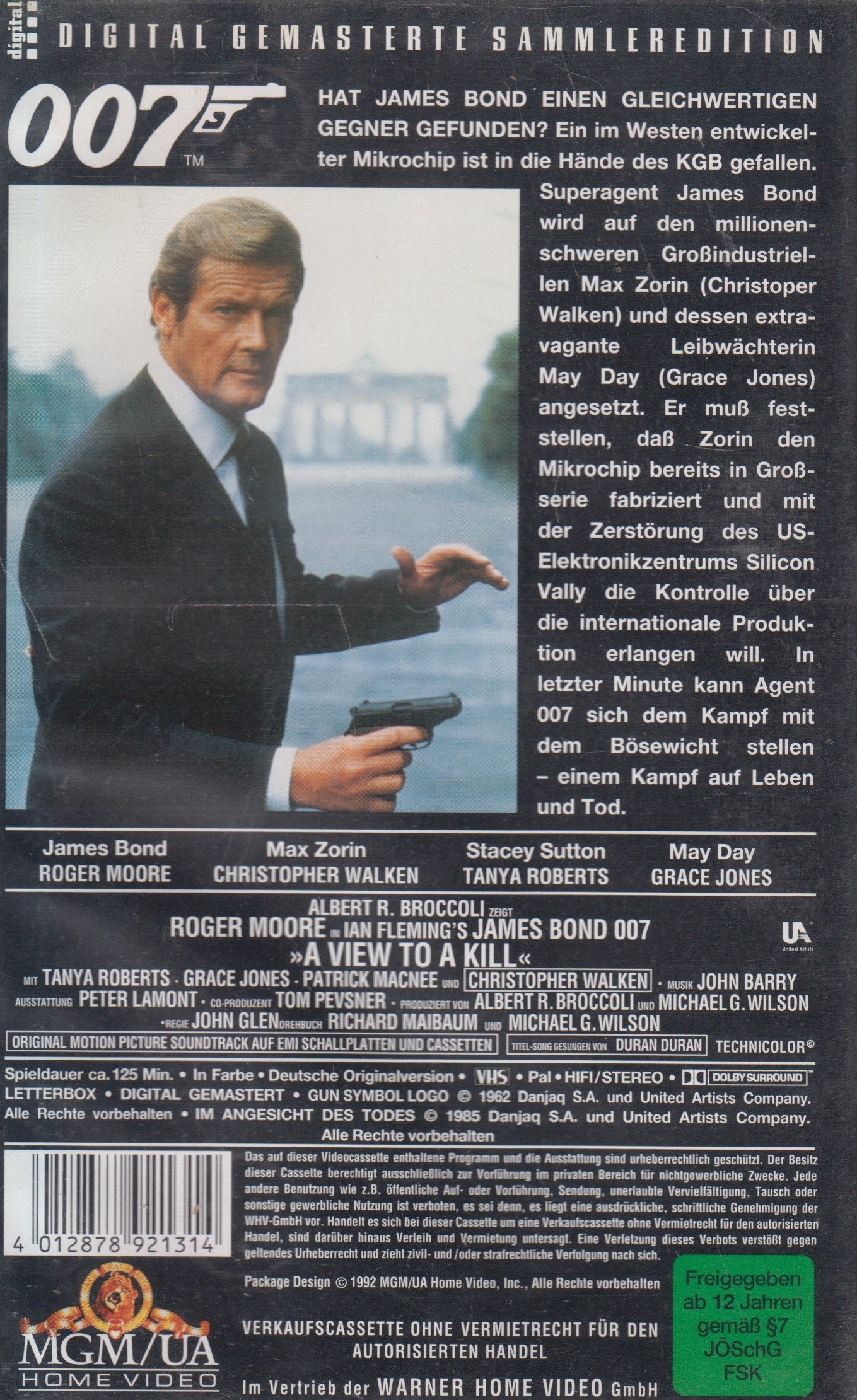 James Bond 007 - A View to a Kill (VHS - 1992 - DE)
