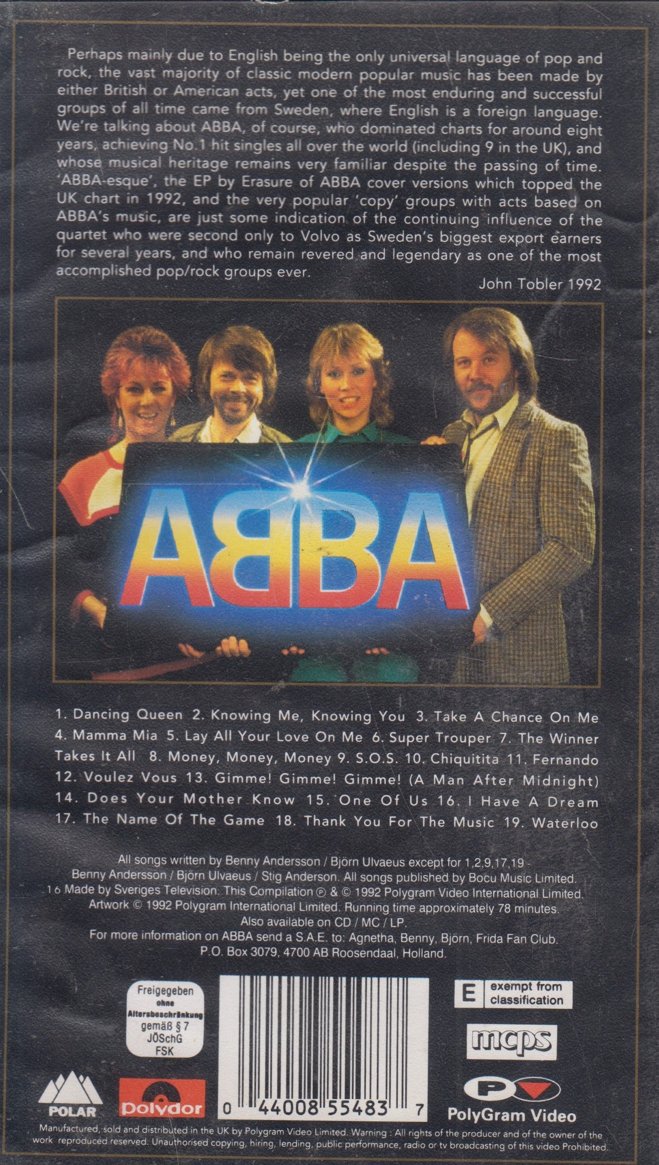 ABBA Gold - Greatest Hits (VHS - 1992 - DE)