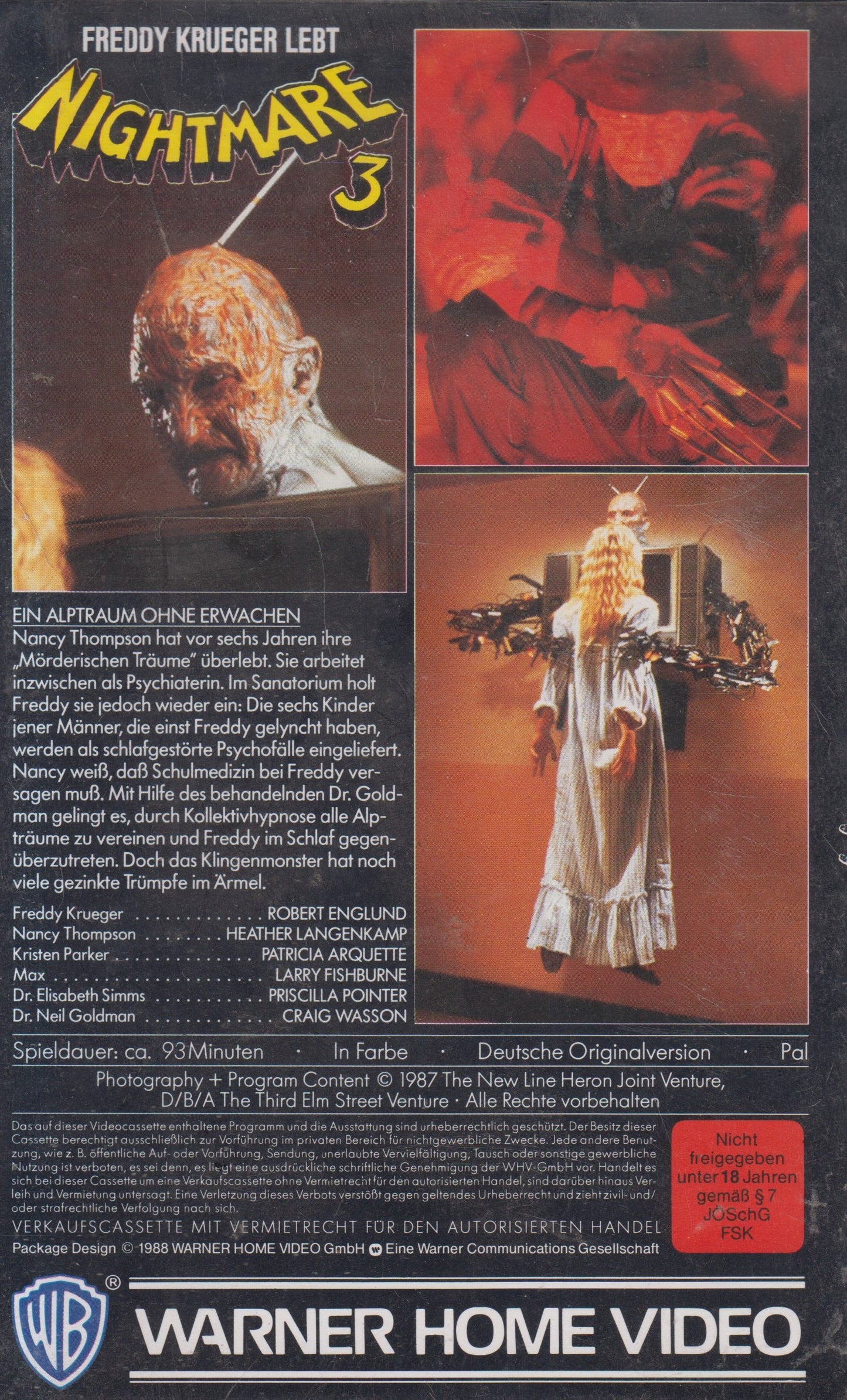 Nightmare 3 - Freddy Krueger Lives (VHS - 1988 - DE)