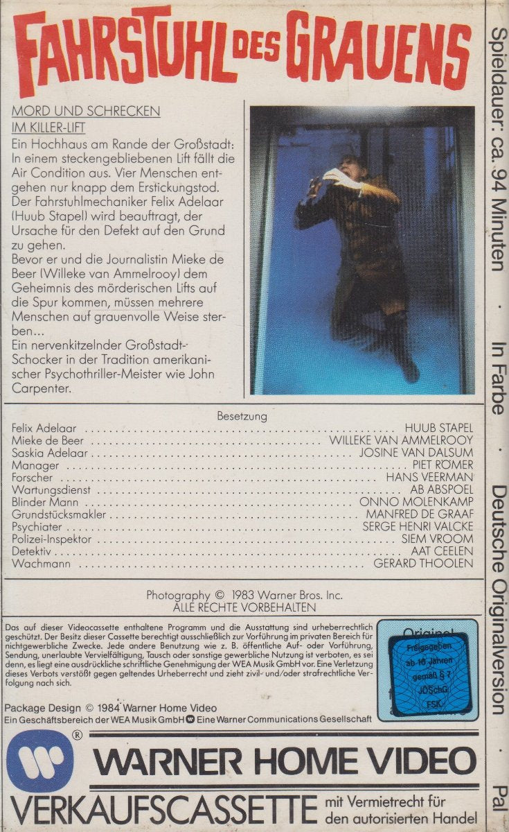 Fahrstuhl des Grauens (VHS - 1984 - DE)