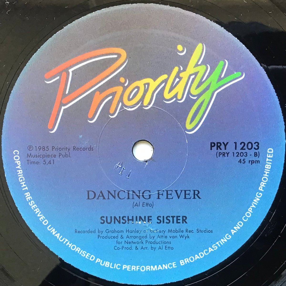 Sunshine Sister - Saturday / Dancing Fever B-Side