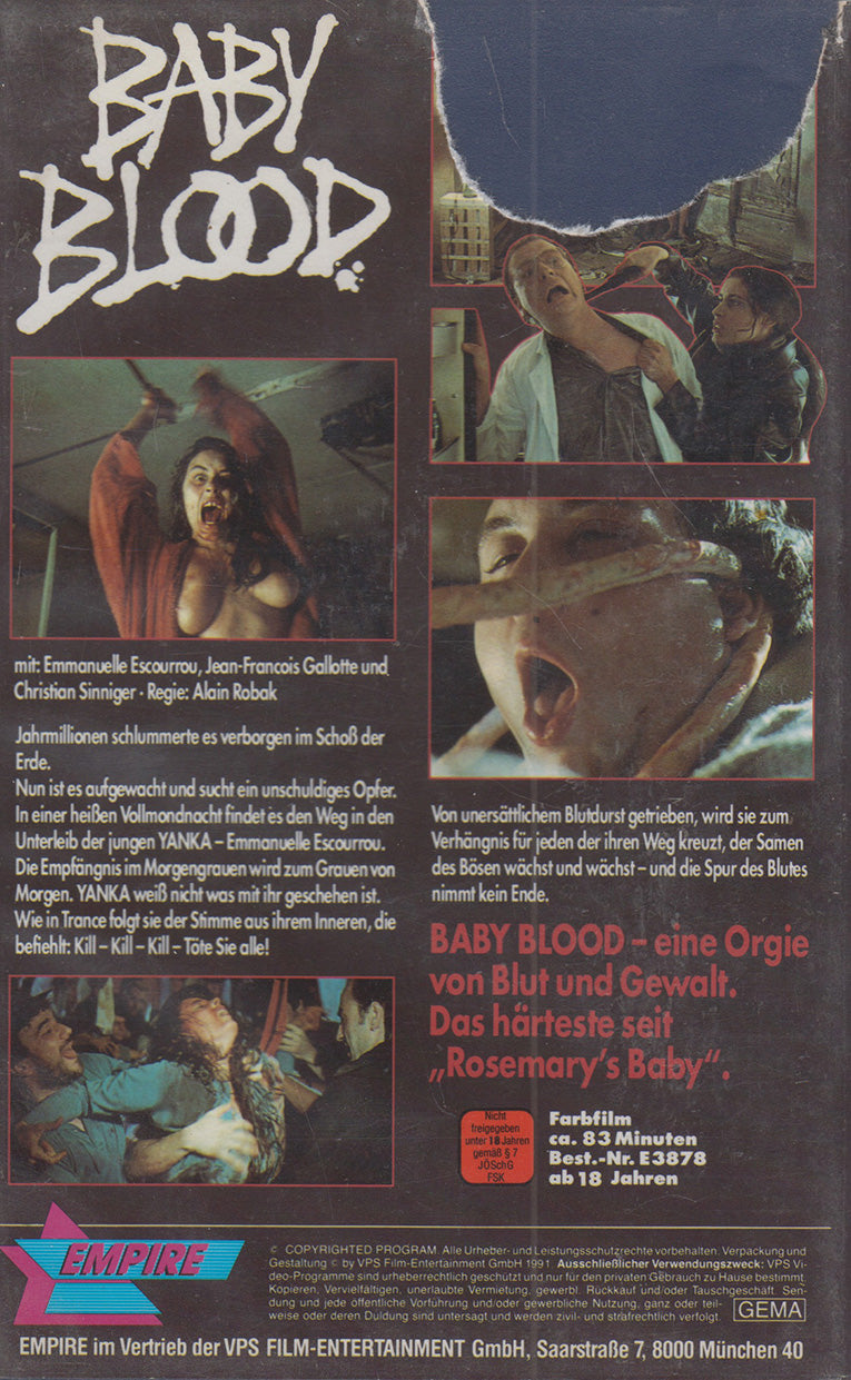 Baby Blood - Ausgeburt des Bösen (VHS - 1991 - DE)