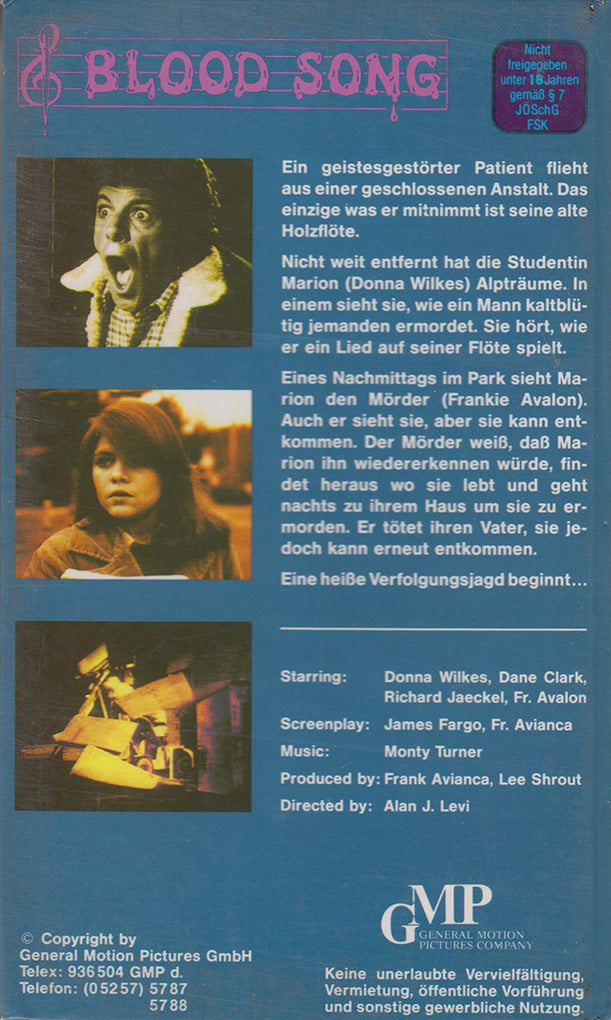 Blood Song GMP VHS Cover back
