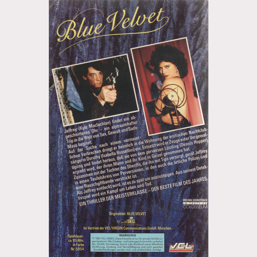Blue Velvet (VHS - 1987 - DE)