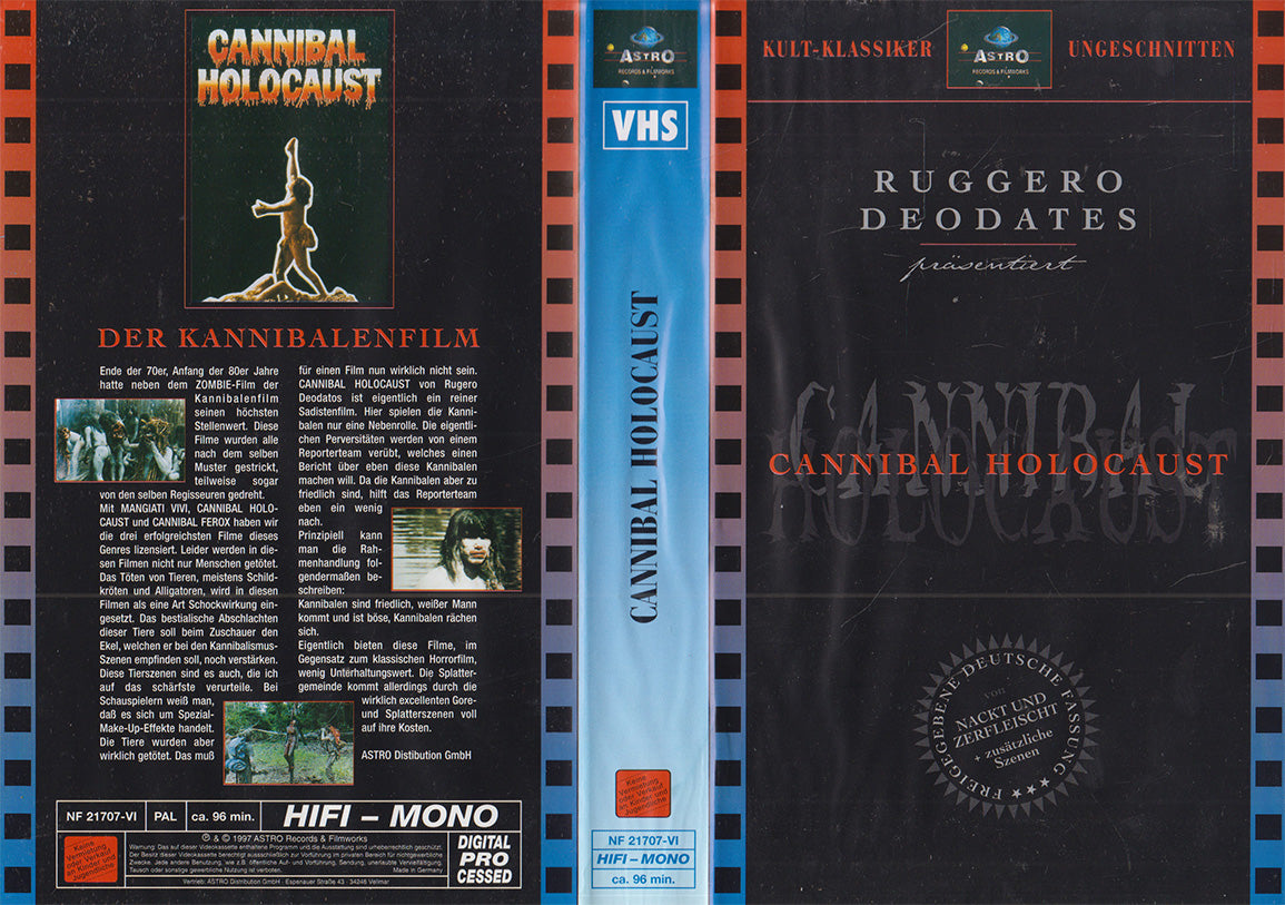 Cannibal Holocaust Astro 1997 VHS Kassette Einleger