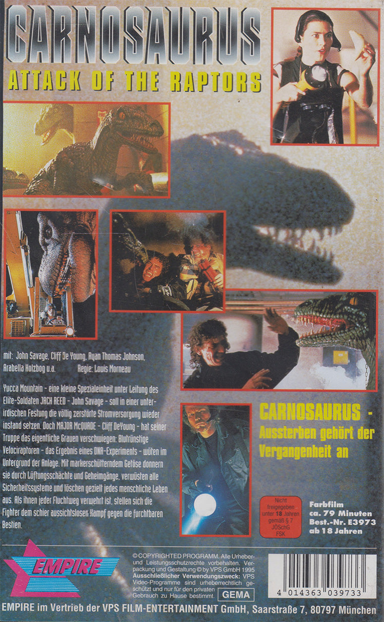 Carnosaurus - Attack of the Raptors (VHS - 1995 - DE)