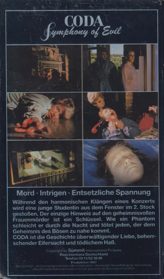 Coda Symphony of Evil Summit VHS Kassette Cover back