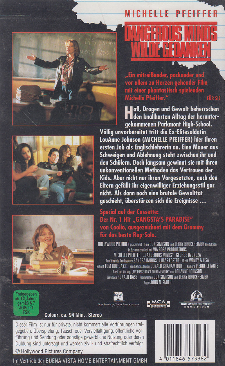 Esprits dangereux - Pensées sauvages (VHS - DE)