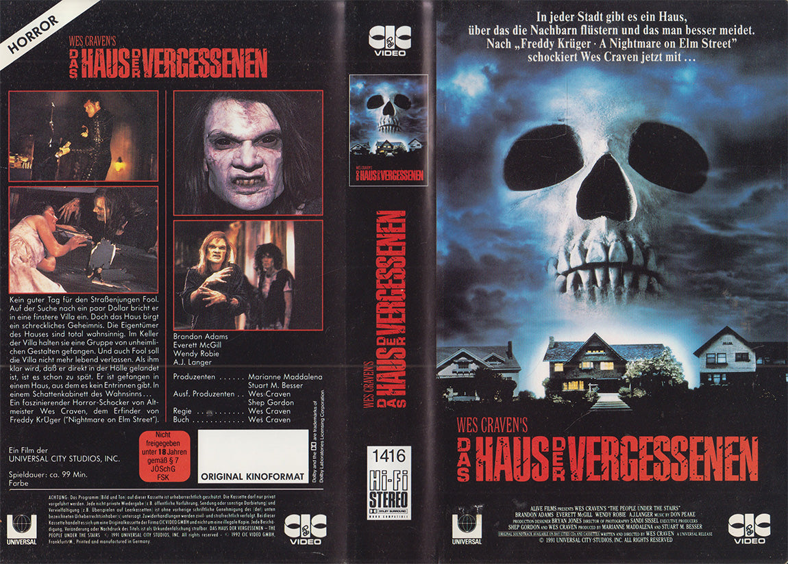 Das Haus er Vergessenen CIC Video 1992 VHS Kassette Einleger