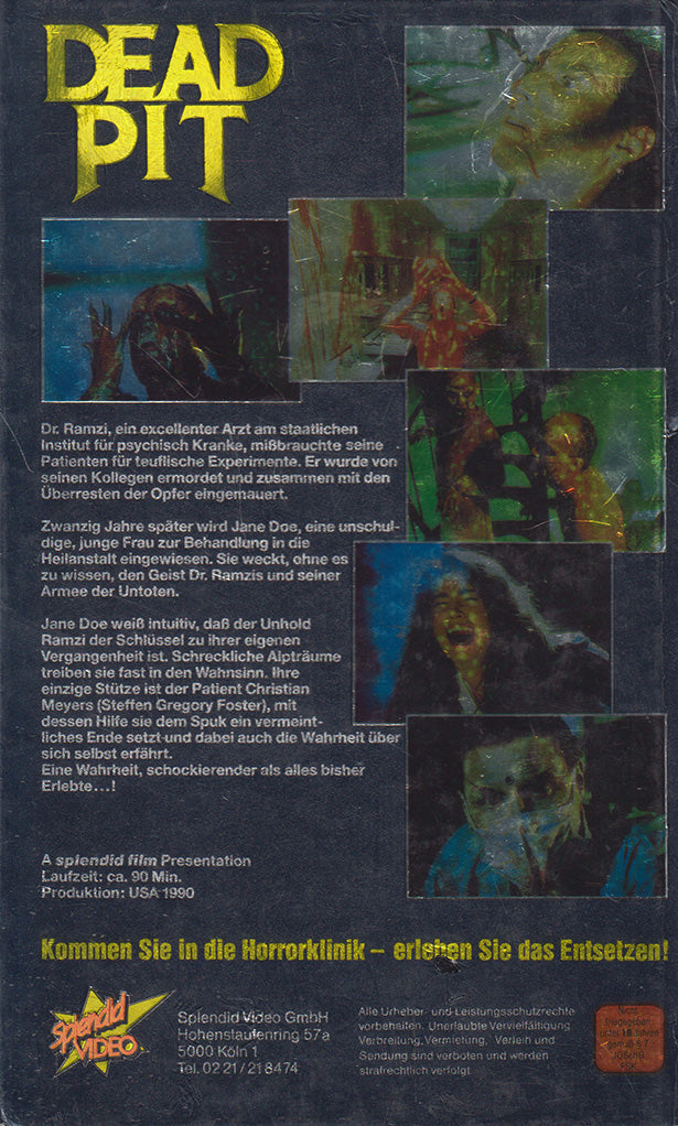 Dead Pit Splendid Video VHS Cover back