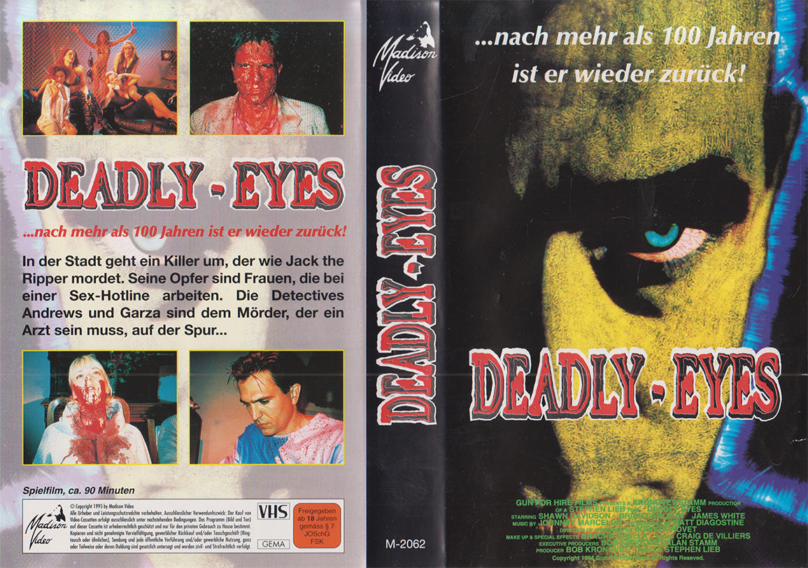 Deadly Eyes (VHS - 1995 - DE)