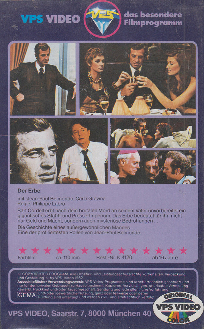 The Heir (VHS - 1982 - DE)