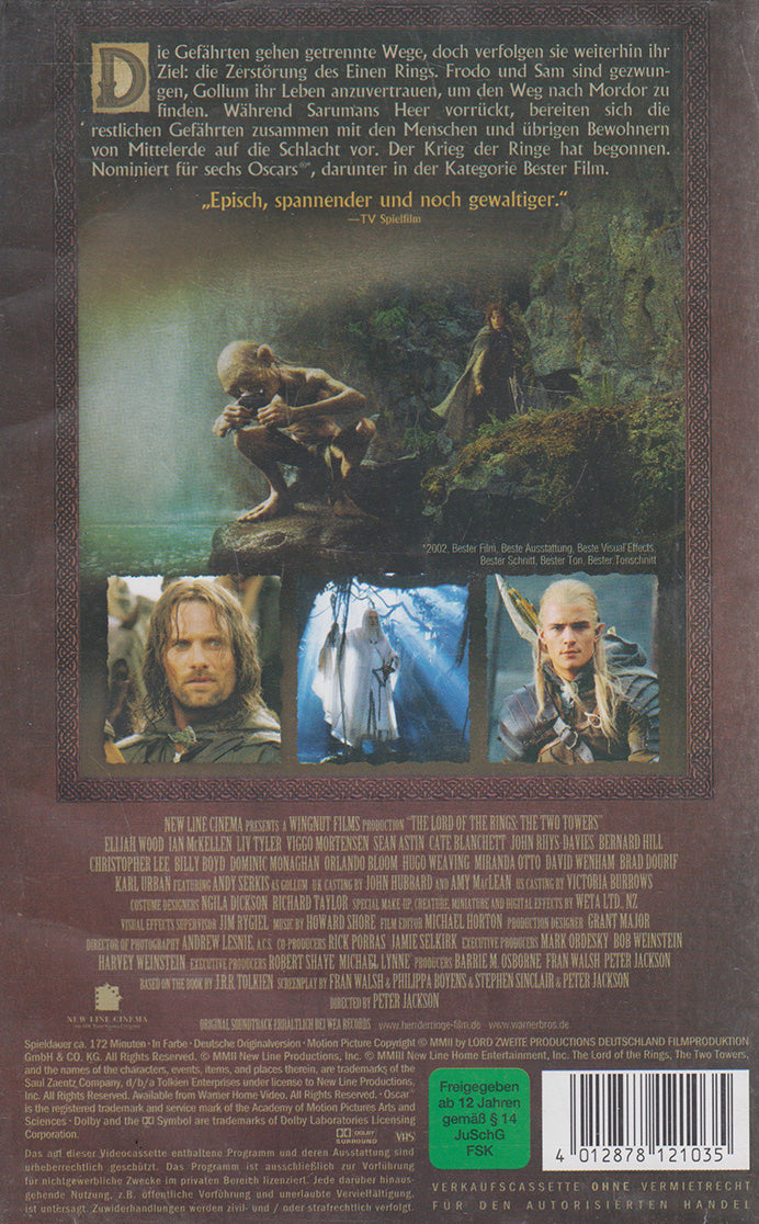 Le Seigneur des Anneaux : Les Deux Tours (VHS - 2002 - DE)