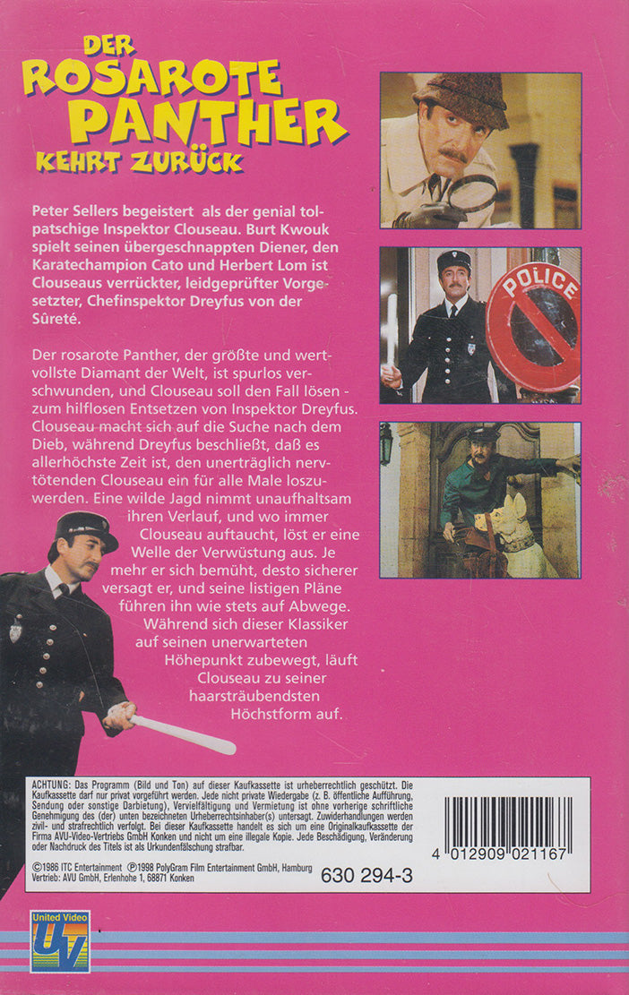 Der rosarote Panther kehrt zurück (VHS - 1998 - DE)
