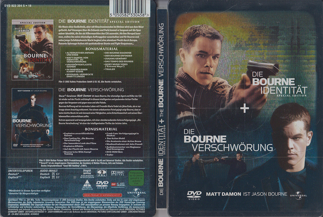 Die Bourne Identität / Die Bourne Verschwörung (2xDVD - 2005 - DE)