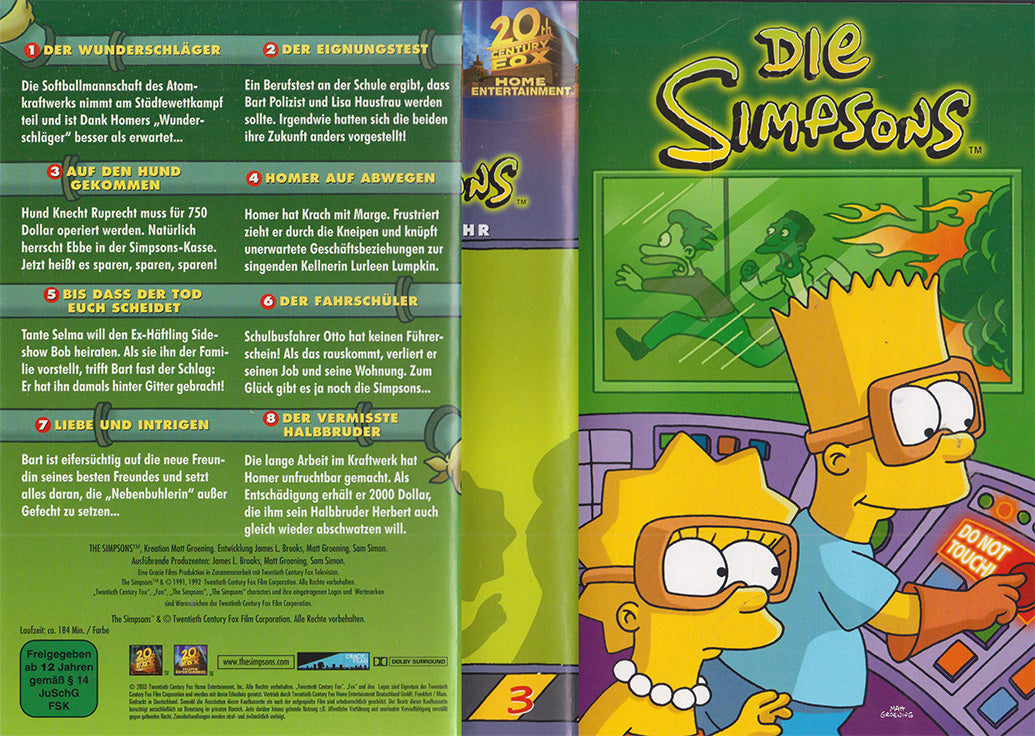 Die Simpsons: Das dritte Jahr 20th Century Fox VHS Einleger Kassette 3