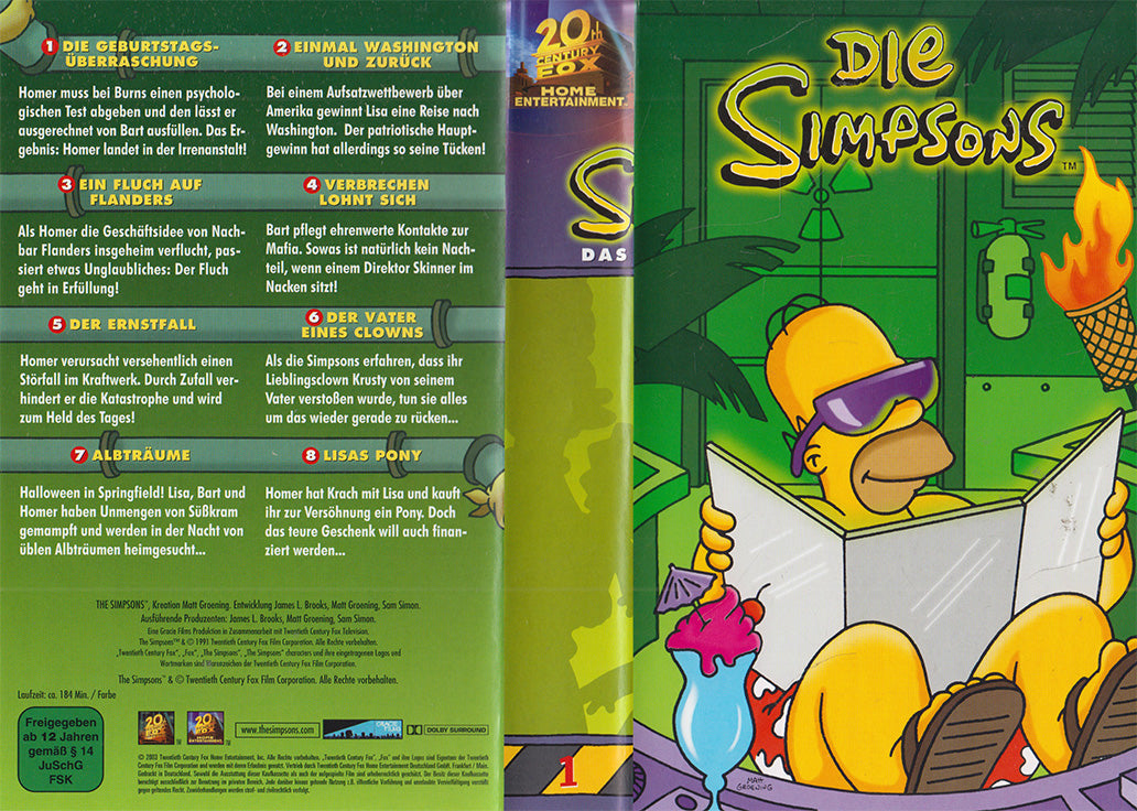 Die Simpsons: Das dritte Jahr 20th Century Fox VHS Einleger Kassette 1