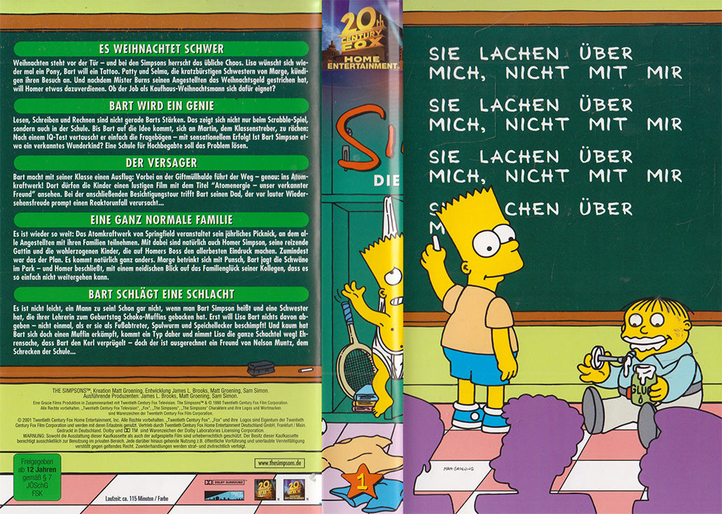 Die Simpsons: Die erste Staffel Kassette 1 20th Century Fox 2001 VHS Einleger
