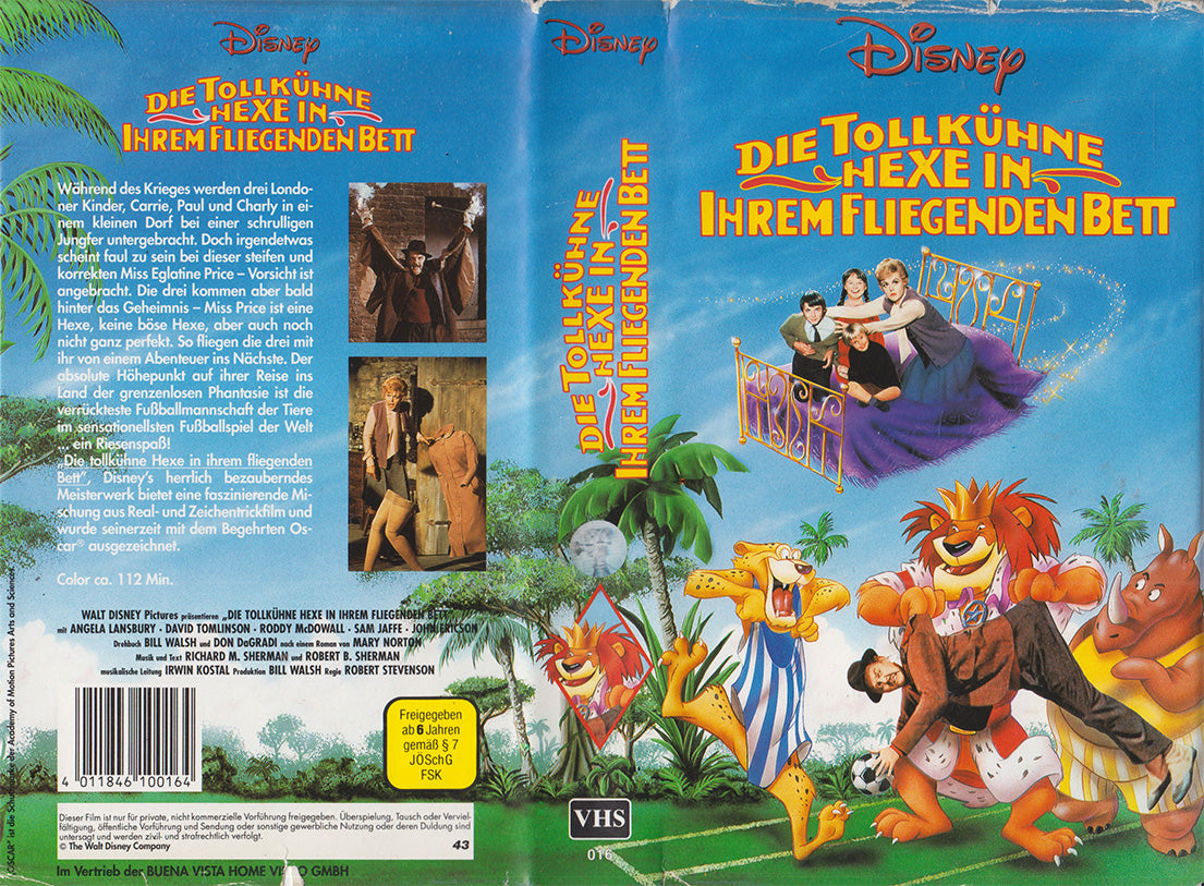 Die tollkühne Hexe in ihrem fliegenden Bett (VHS - DE)