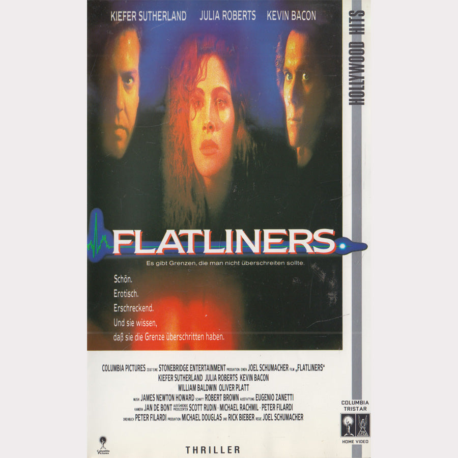 Flatliners Columbia Tristar Home Video VHS Cover
