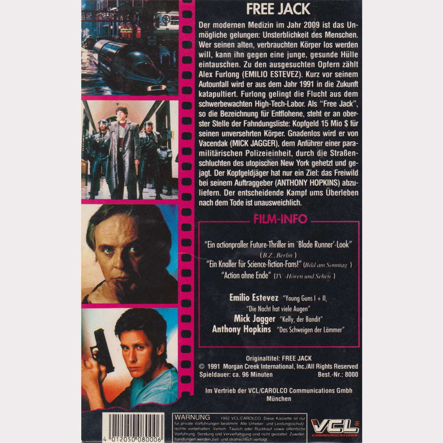 Freejack (VHS - 1992 - DE)