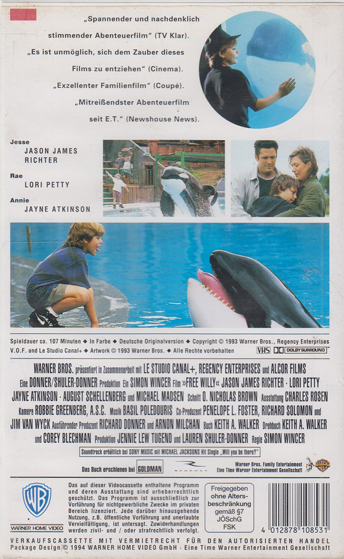 Free Willy - Ruf der Freiheit (VHS - 1994 - DE)