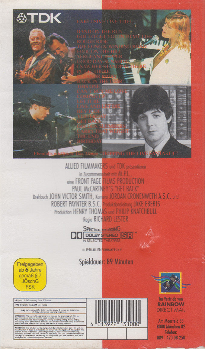 Paul McCartney: Get Back (VHS - 1990 - DE)