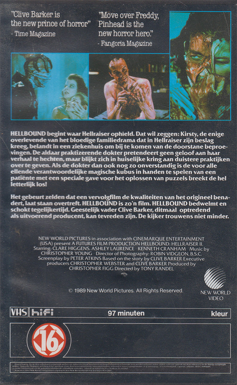Hellbound: Hellraiser II (VHS - 1989 - NL)