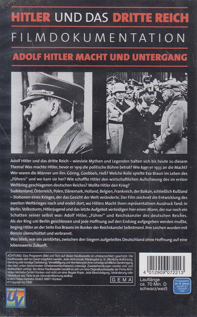 Hitler and the Third Reich: Adolf Hitler - Power and Downfall (VHS - DE)