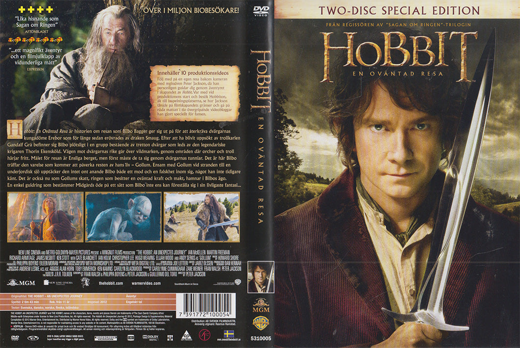 Hobbit - En Oväntad Resa (2xDVD - 2013 - SE)