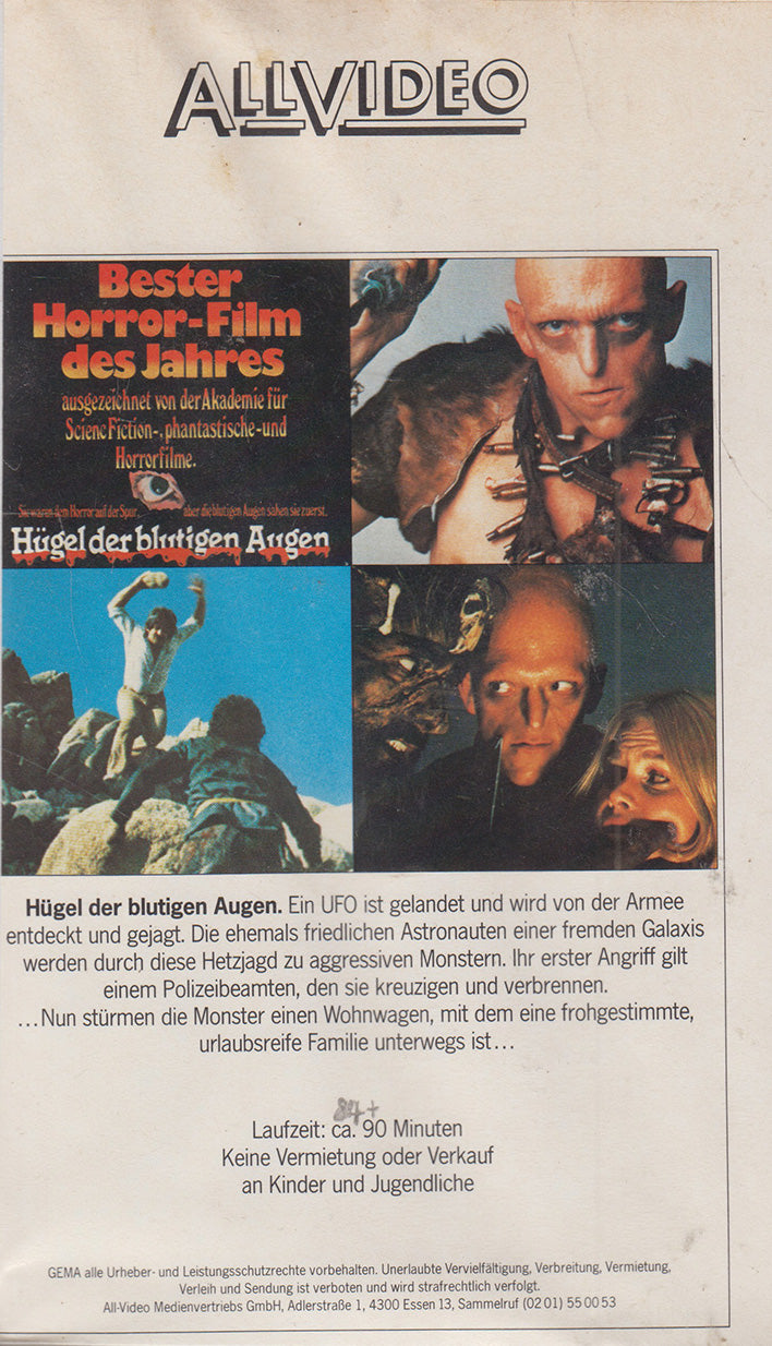 Hill of Bloody Eyes (VHS - DE)