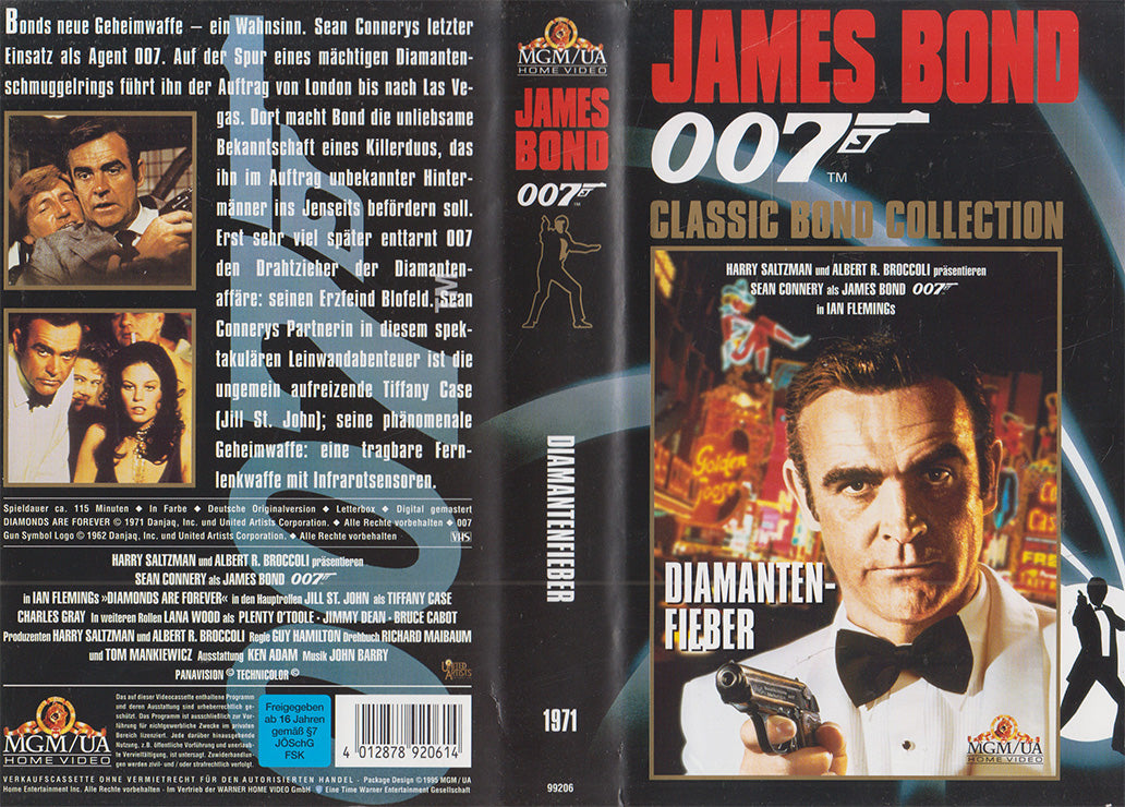 James Bond 007: Diamantenfieber VHS Kassette Einleger