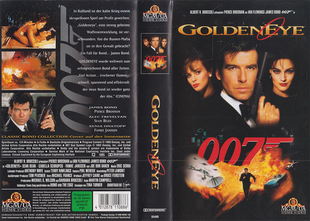 James Bond 007: GoldenEye MGM/UA Home Video 1996 VHS Einleger