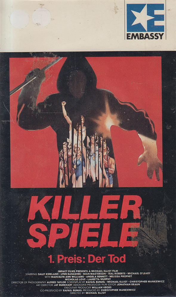 Killerspiele Embassy VHS Kassette Cover front