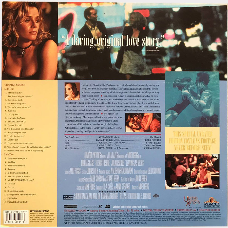 Leaving Las Vegas (Laserdisc - 1996 - US)