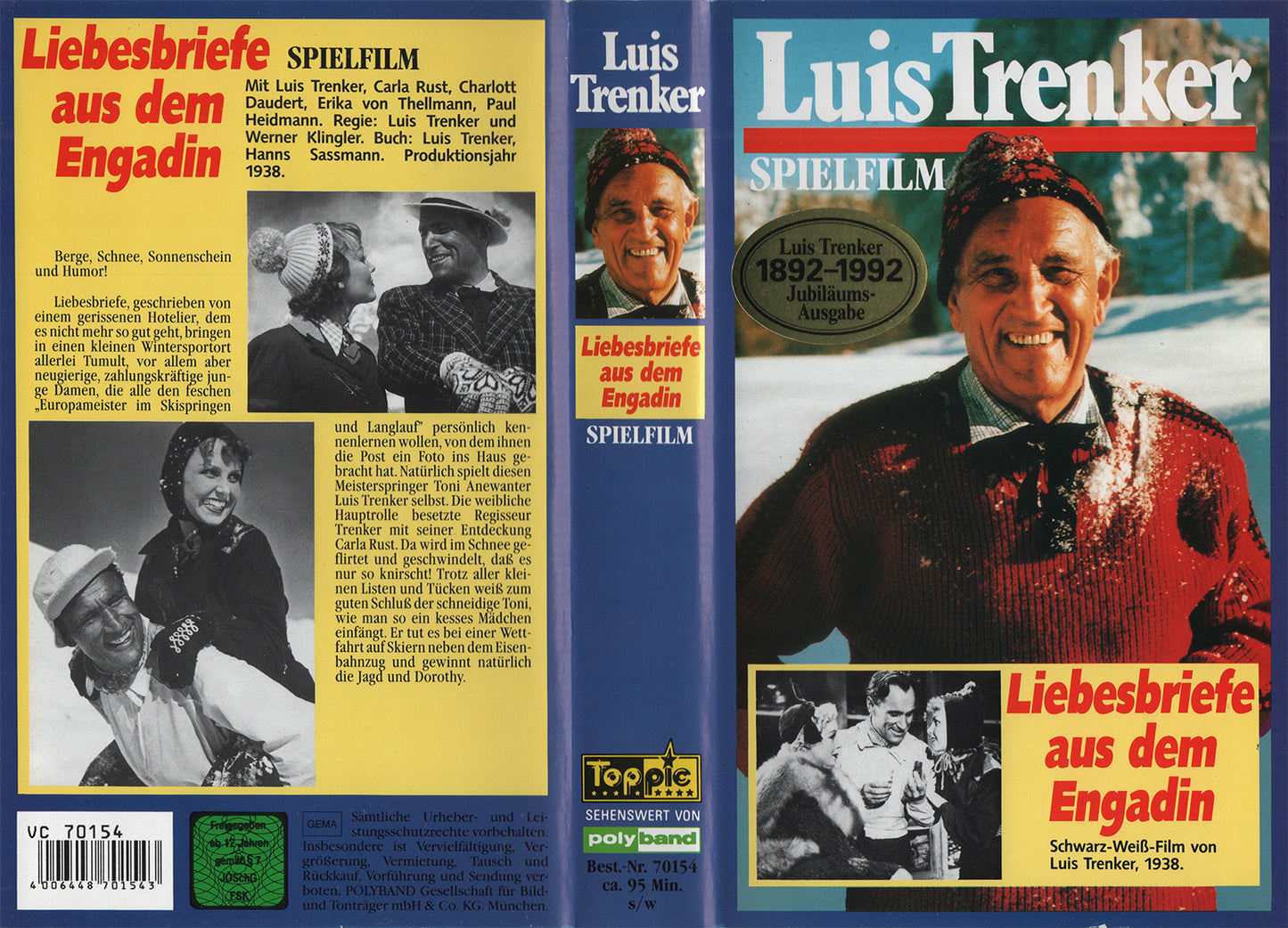 Lettres d'amour de l'Engadine (VHS - DE)