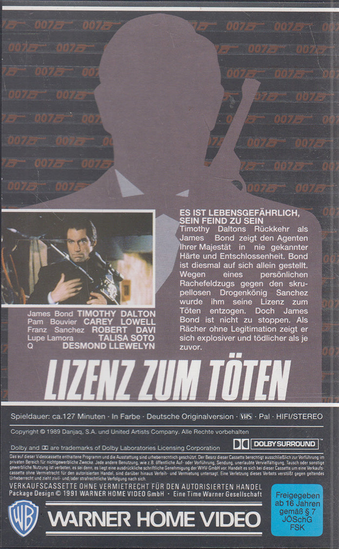 James Bond 007: Lizenz zum Töten (VHS - 1991 - DE)
