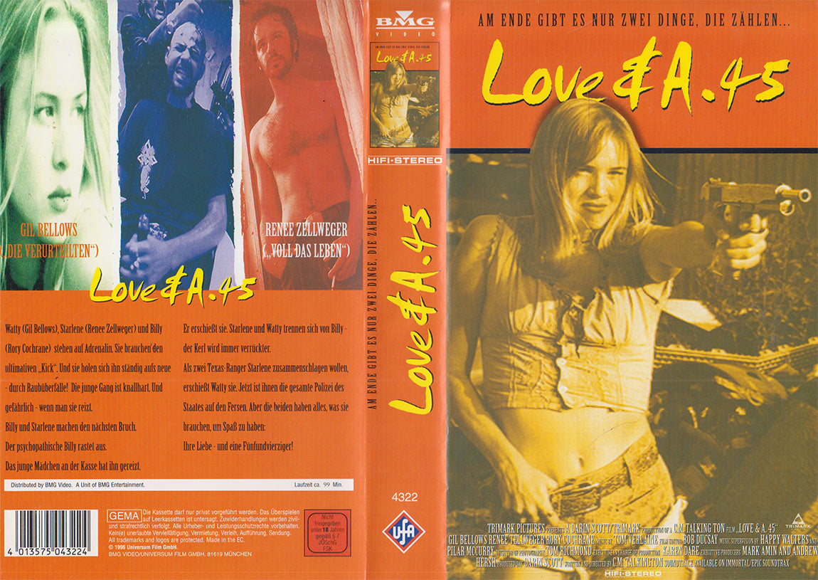 Love & A .45 BMG Video UFA 1996 VHS Kassette Einleger