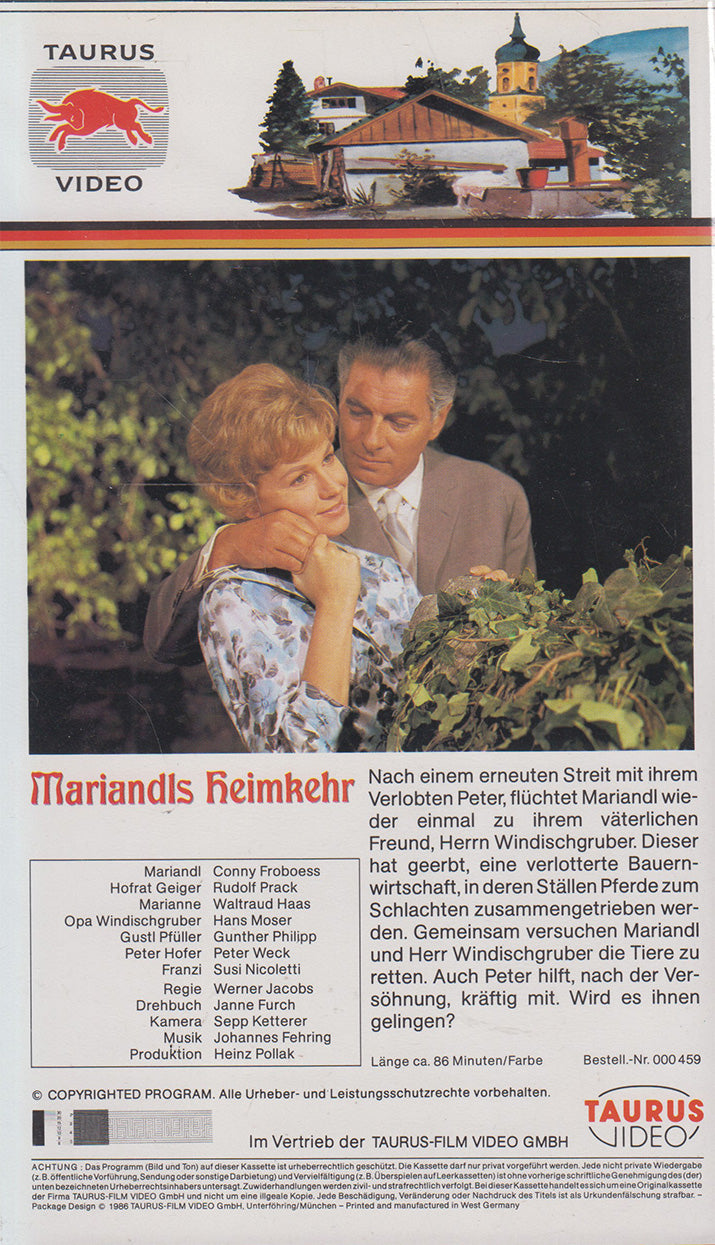 Mariandl's Homecoming (VHS - 1986 - DE)