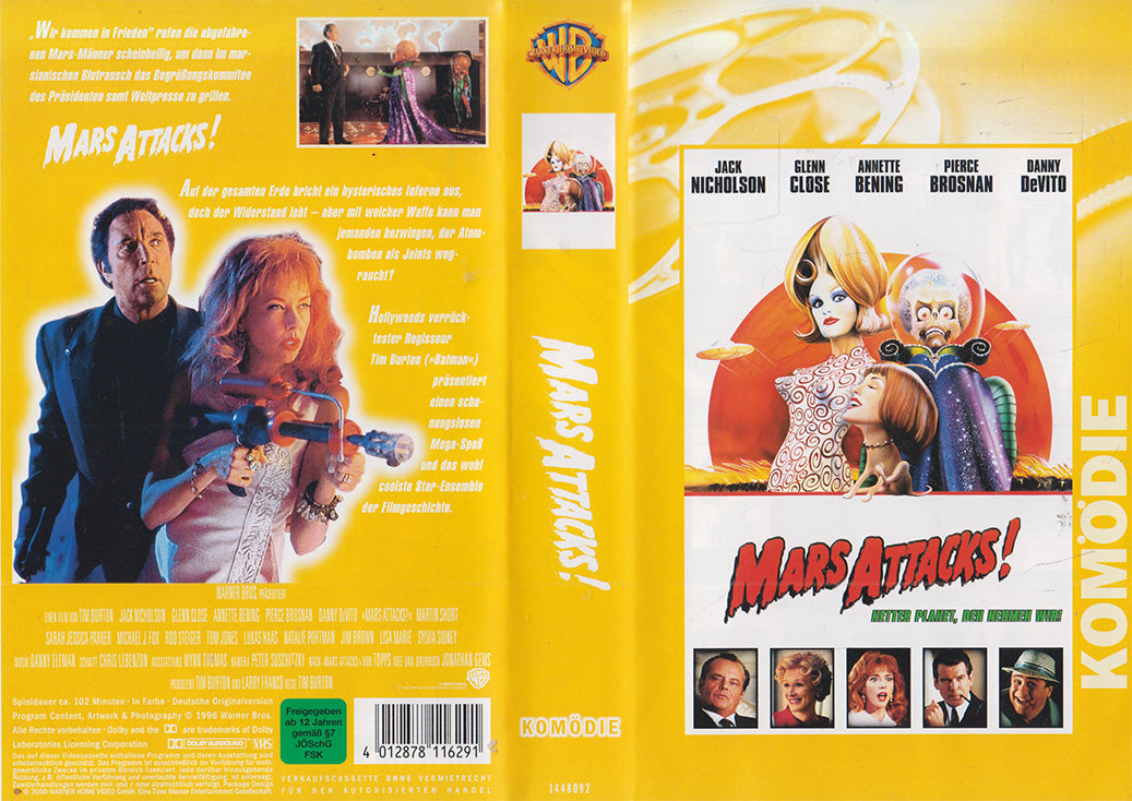 Mars Attacks! Warner Home Video 2000 VHS Einleger