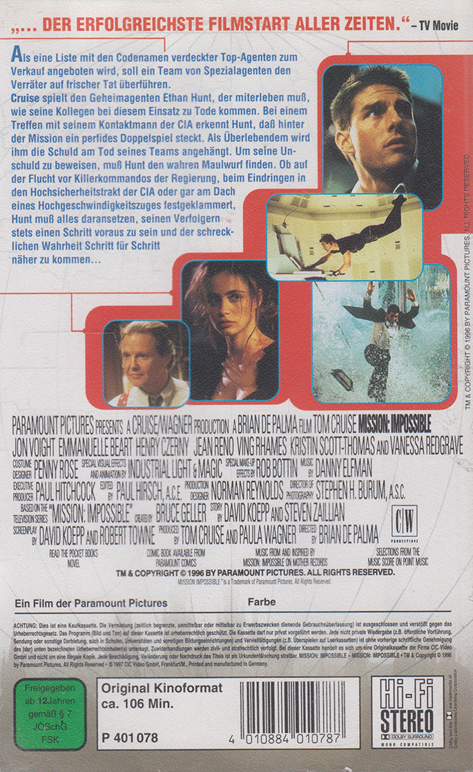 Mission: Impossible (VHS - 1997 - DE)