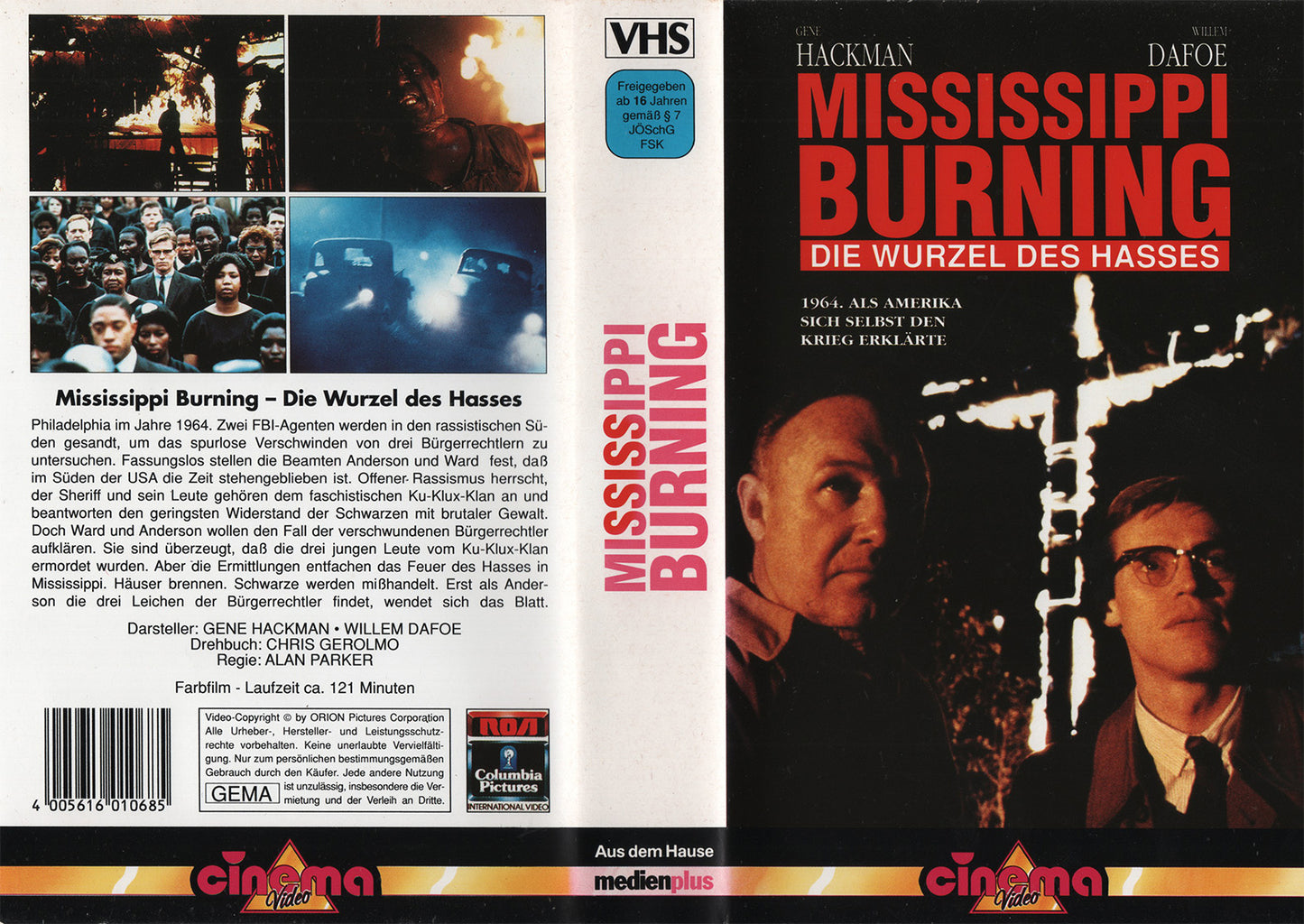 Mississippi Burning - La racine de la haine (VHS - DE)