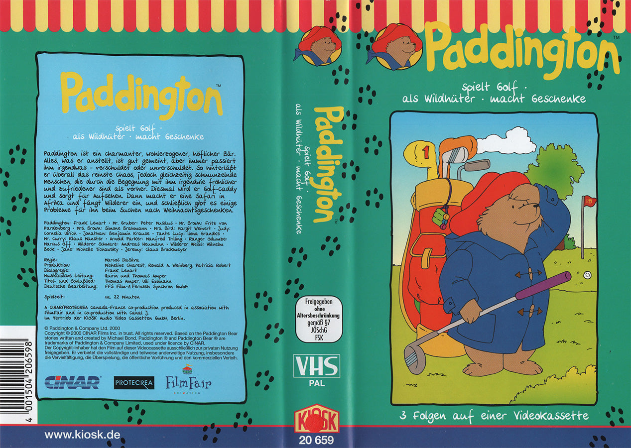 Paddington spielt Golf / als Wildhüter / macht Geschenke (VHS - 2000 - DE)