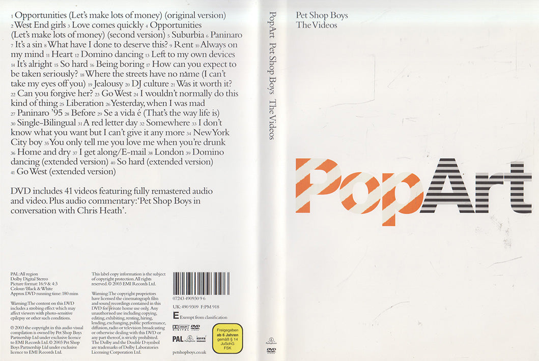 Pet Shop Boys: PopArt - The Videos (DVD - 2003 - EU)